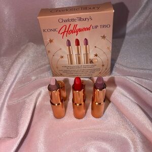 Charlotte Tilbury Hollywood Lip Trio - Icon Baby, Hollywood Vixen, 90s Pink